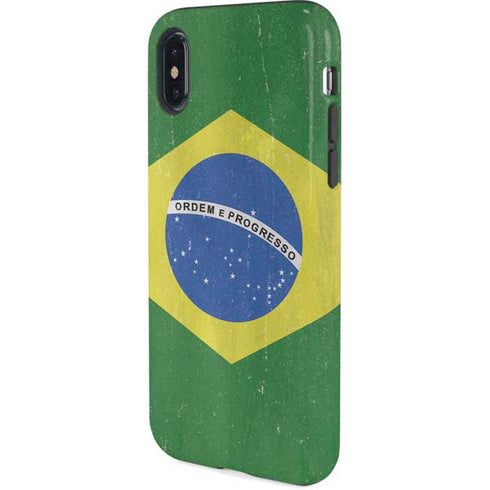 Brazil Flag Distressed iPhone XS Pro Case